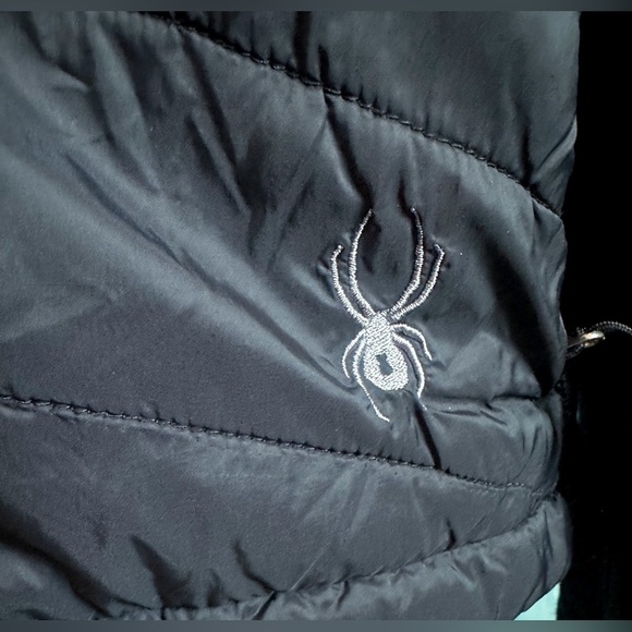 Spyder knit and nylon jacket. Black zip up- L - Picture 4 of 7